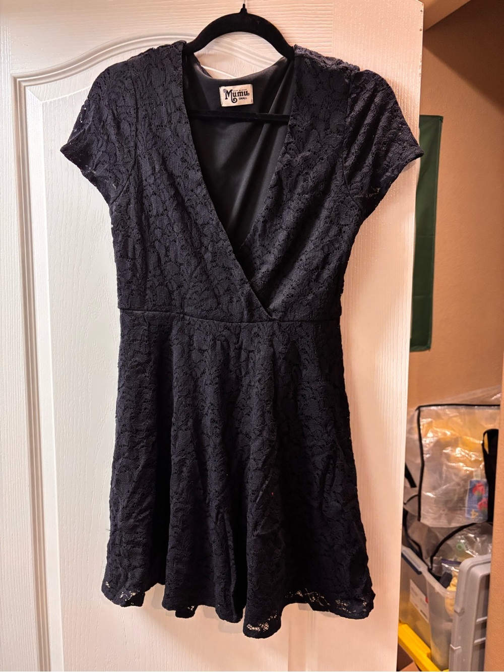Show Me Your Mumu Black Lace Mini Dress Size Small